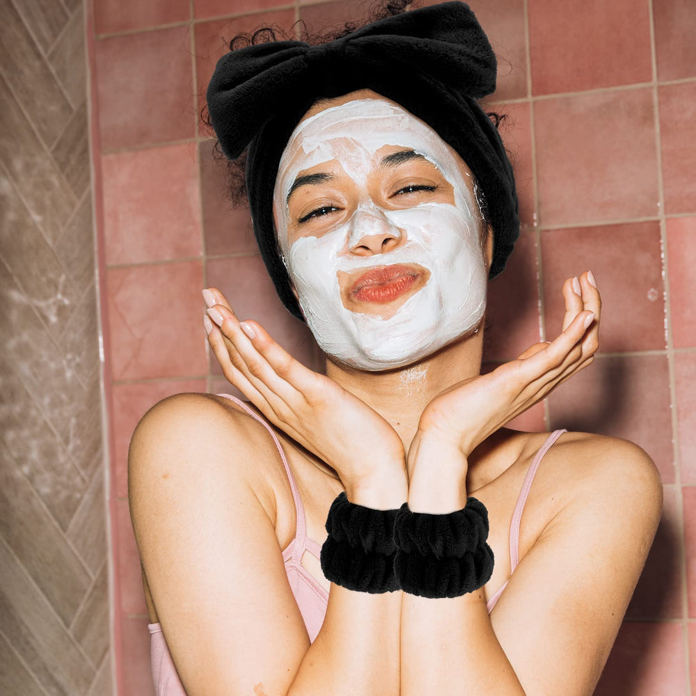 Tihebax spa microfiber headband with bow design adds cute minimalist style.
