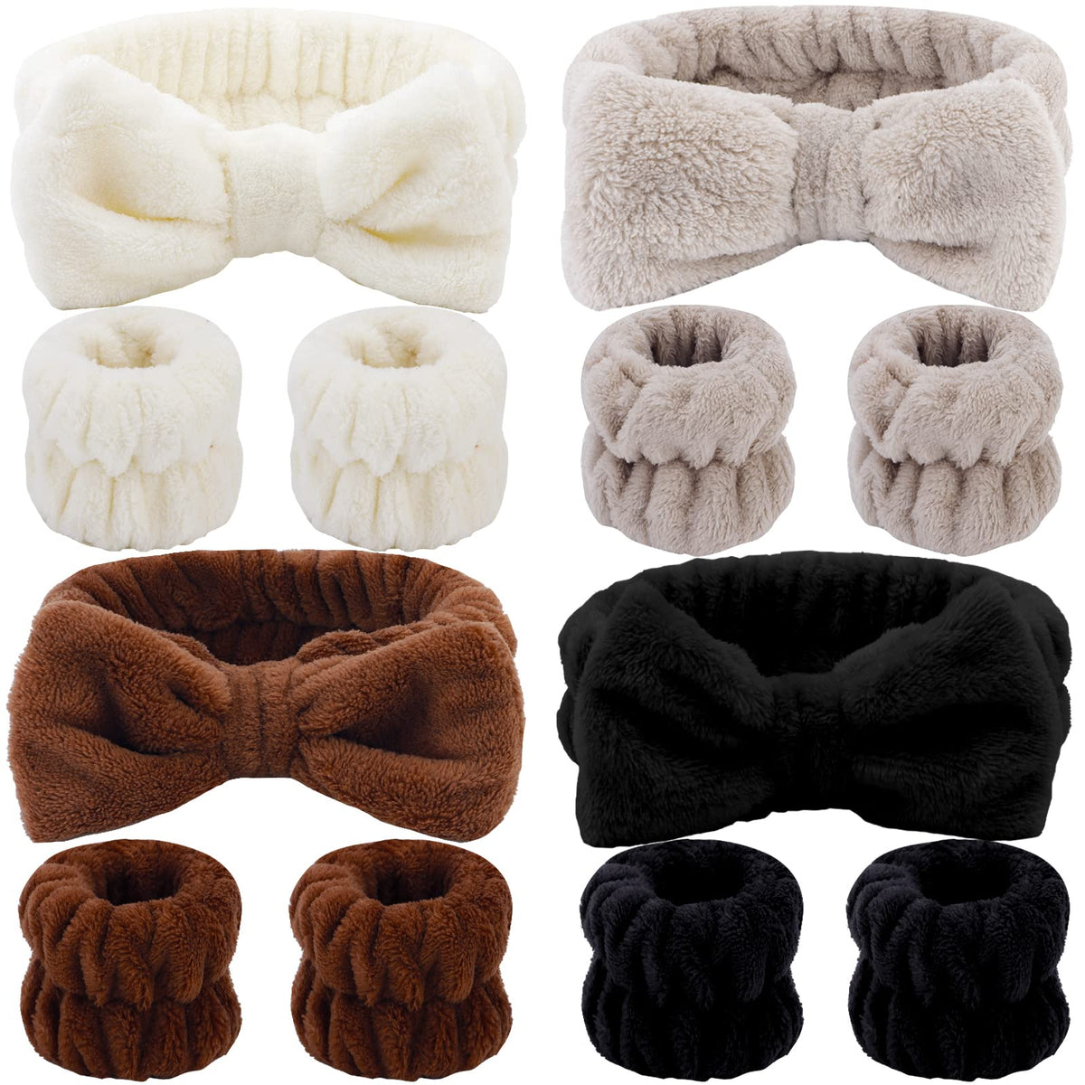 Tihebax spa microfiber headband front view ideal for makeup and cleansing routines.