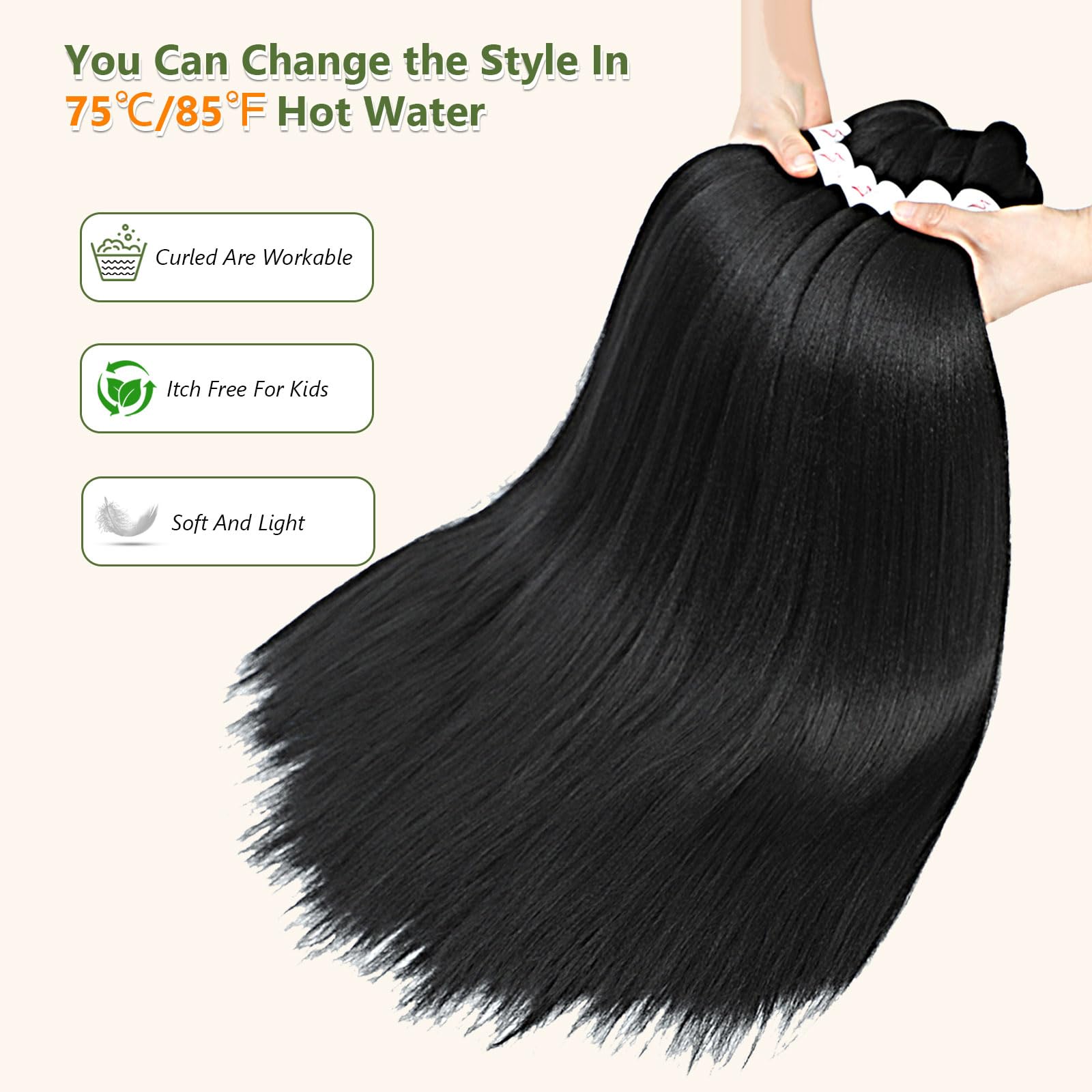 TIHQIEX hot water styling to reshape braiding hair into new looks