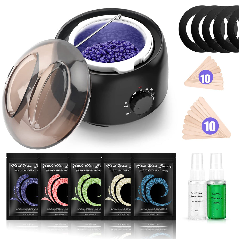 TIKESI Waxing Kit wax warmer heats safely for at-home hair removal