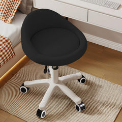 Timbertouch Rolling Stool adjustable height demonstrates ergonomic comfort for varied workspaces.