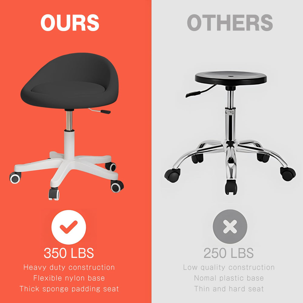 Timbertouch Rolling Stool suitable for salons, offices, massage rooms, and clinics.