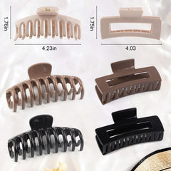 TIME&TRAVE silicone clip 4-23in shows large-clip versatility for ponytails and buns.
