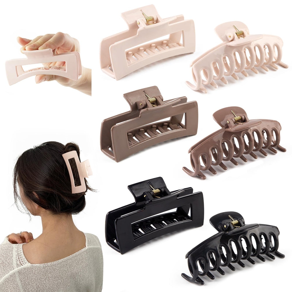 TIME&TRAVE silicone hair clip square offers secure grip with gentle pressure for everyday styling.