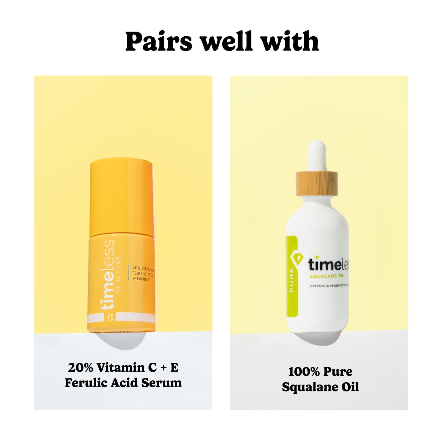 Timeless Skin Care Coenzyme Q10 Serum two-bottle pack on vanity.