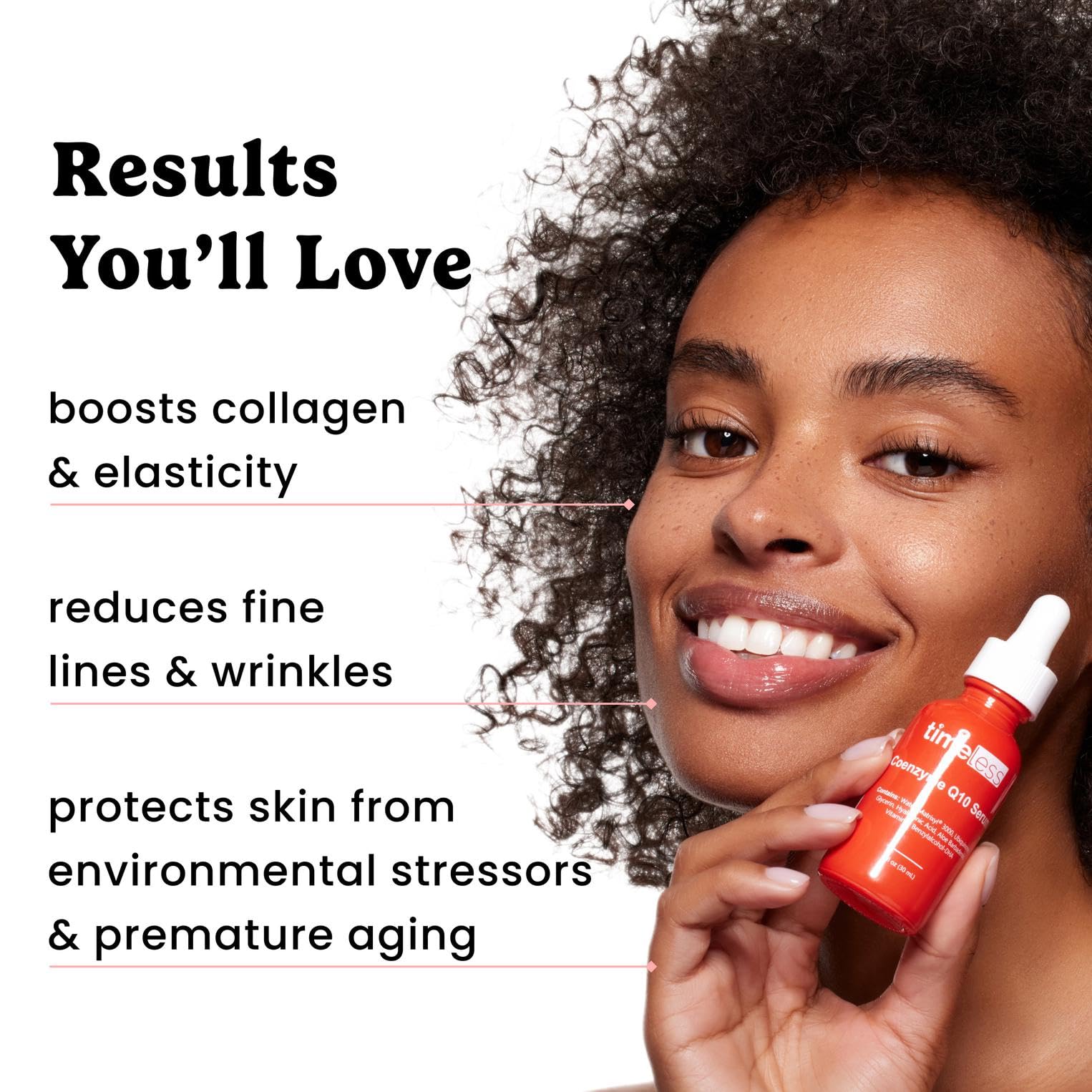 Timeless Skin Care fragrance-free label on bottle supports sensitive skin