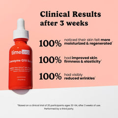 Timeless Skin Care Coenzyme Q10 Serum ingredients highlight ubiquinone for antioxidant support.