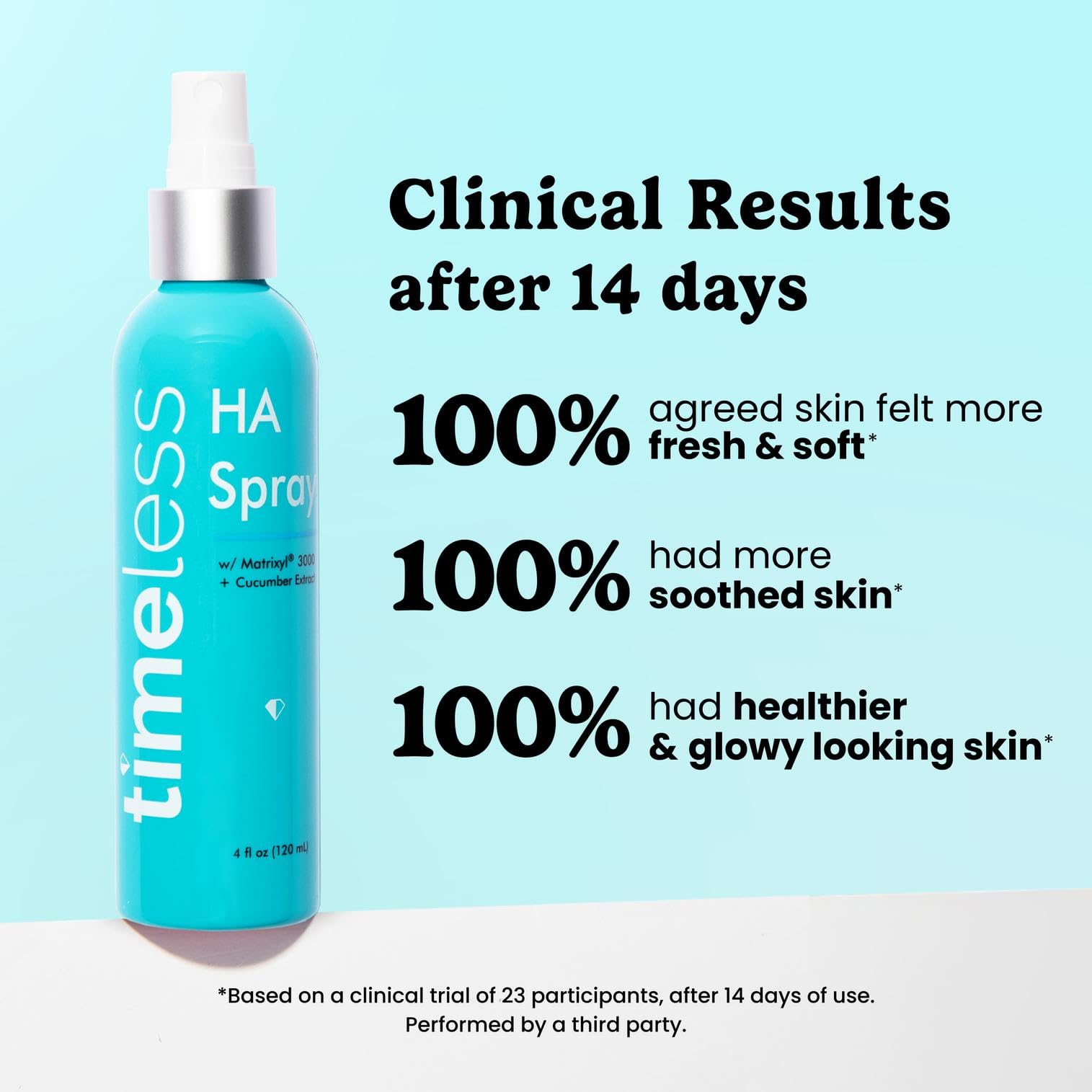 Timeless Skin Care cruelty-free dye-free label emphasizes clean fragrance-free skincare