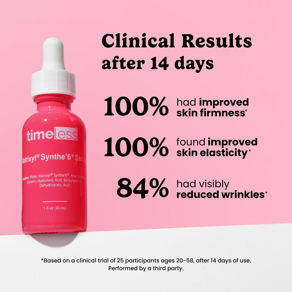 Timeless Skin Care Face Serum demonstrates hydration and smooth skin application