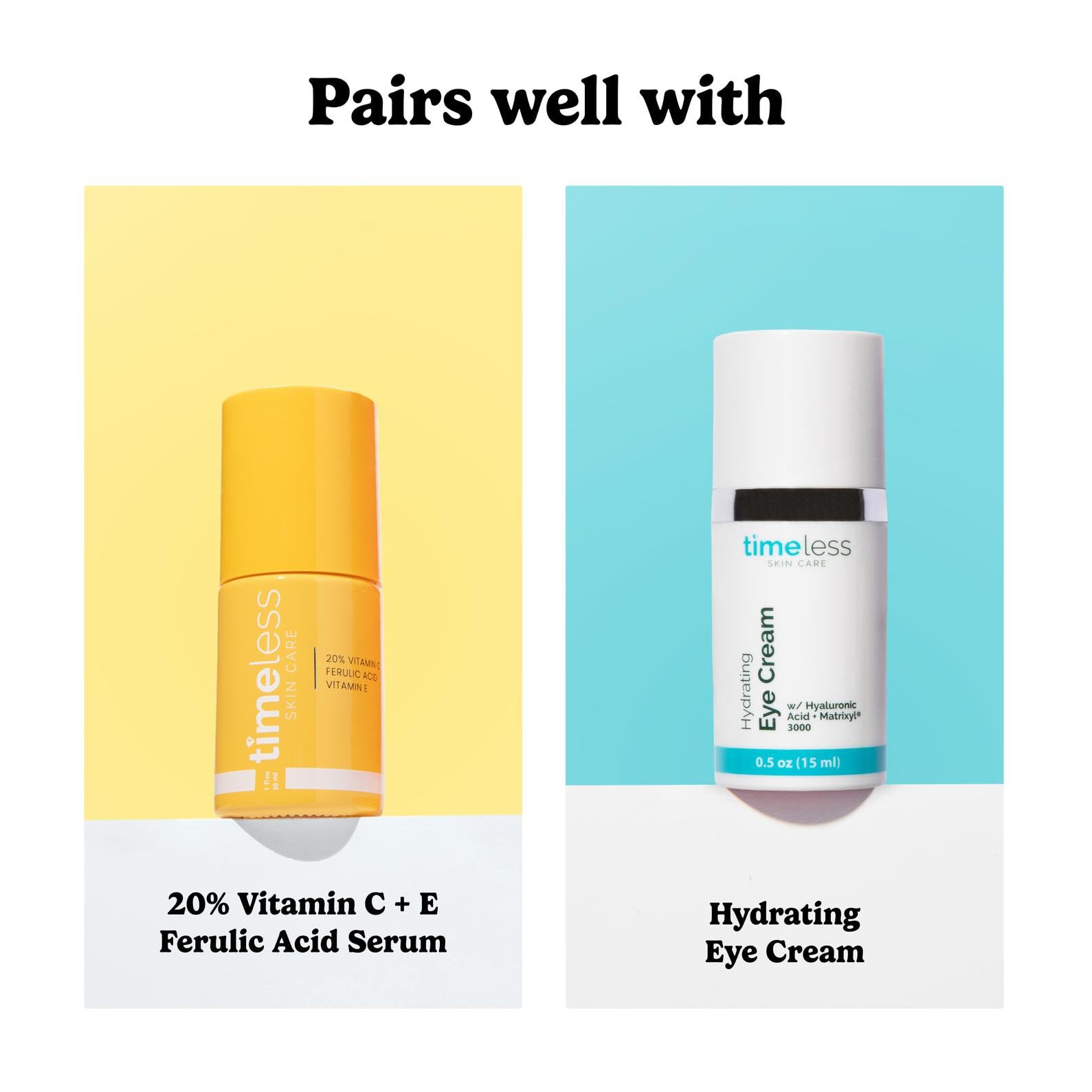 Night routine setup with Timeless Skin Care Matrixyl Synthe’6 Serum on bathroom shelf