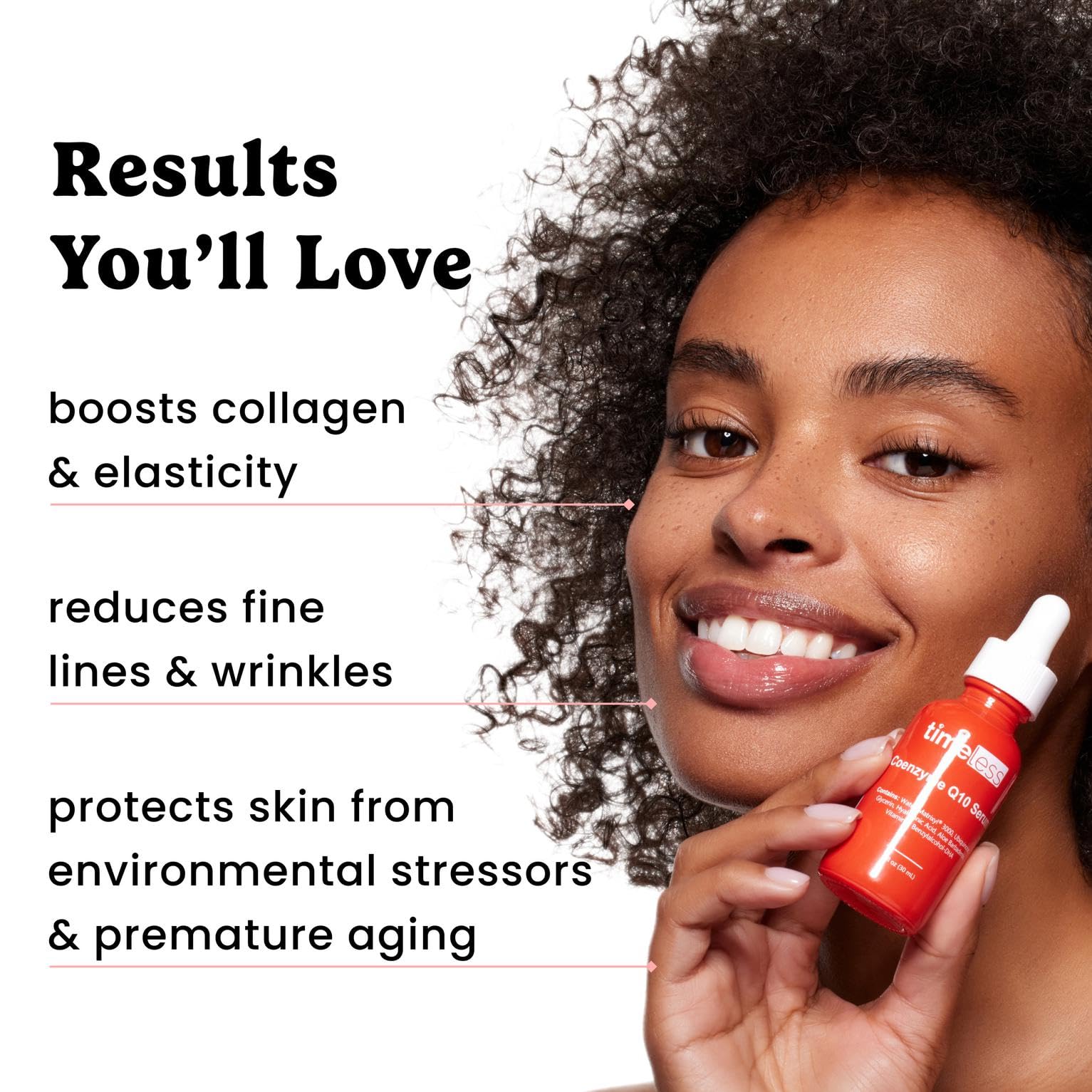 Timeless Skin Care Q10 antioxidant serum with Matrixyl 3000 shows skin-energizing potential