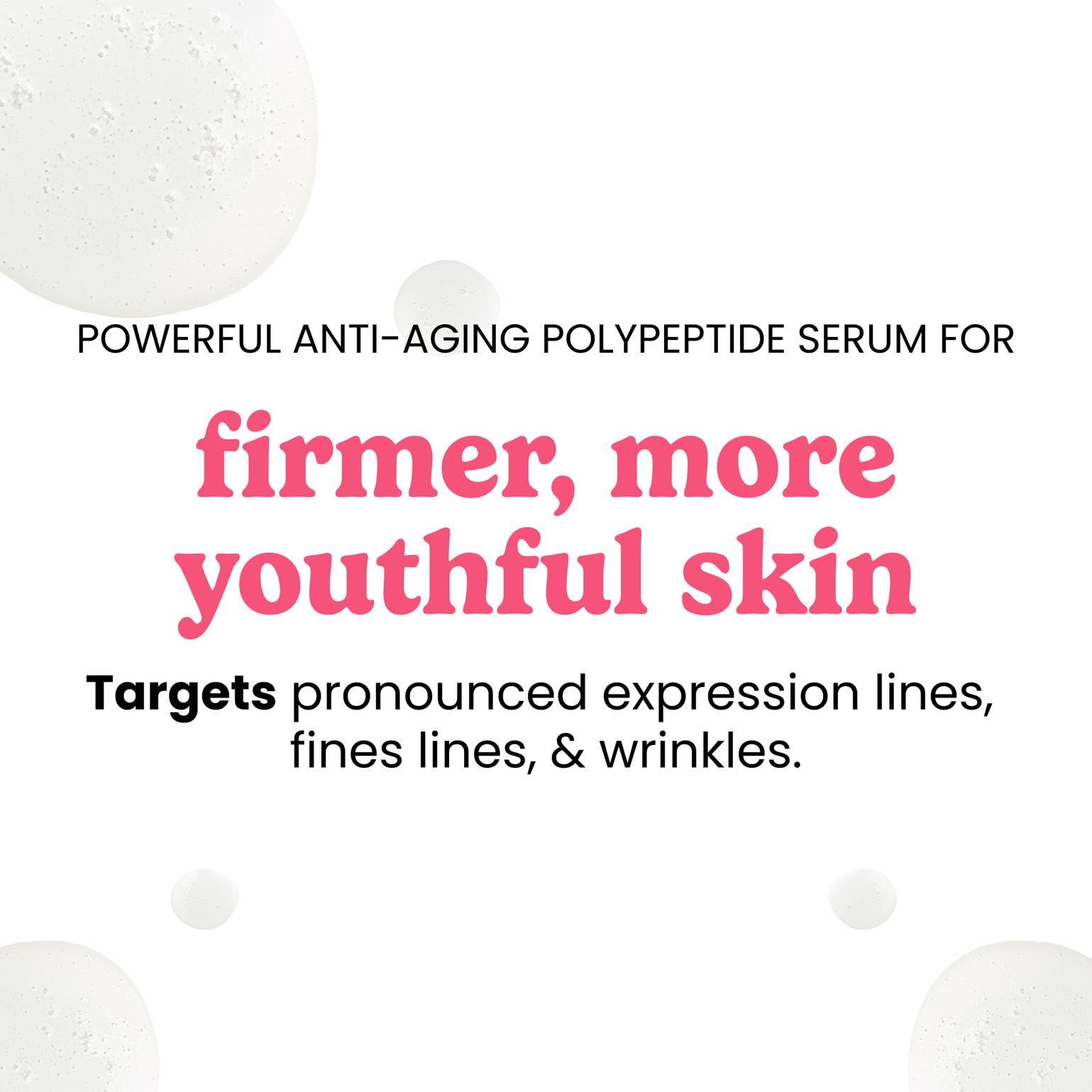 Timeless Skin Care Serum bottle emphasizes potential elasticity and glow