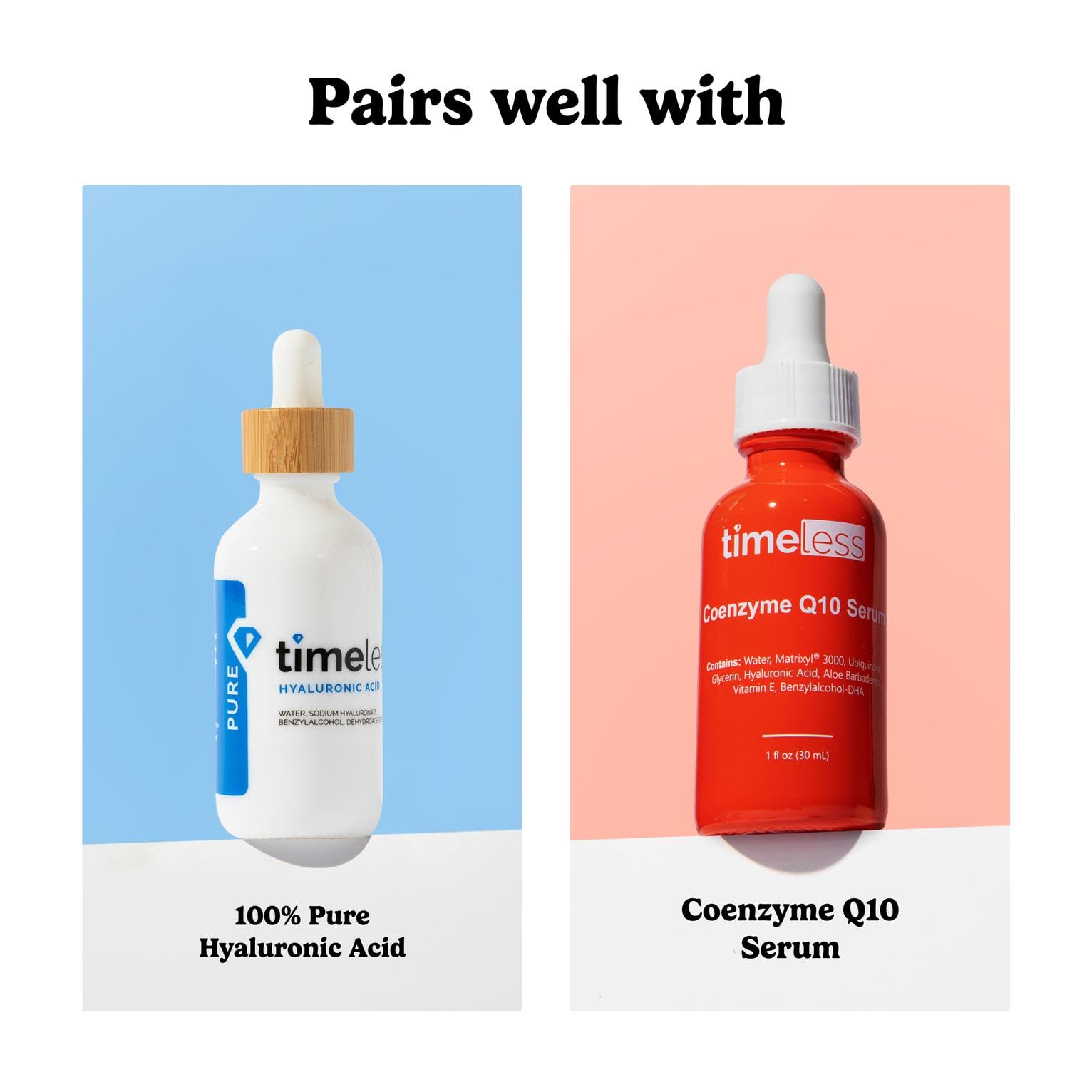 Timeless Skin Care daily routine scene with serum and moisturizer
