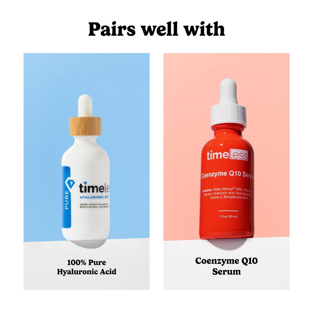 Timeless Skin Care daily routine scene with serum and moisturizer