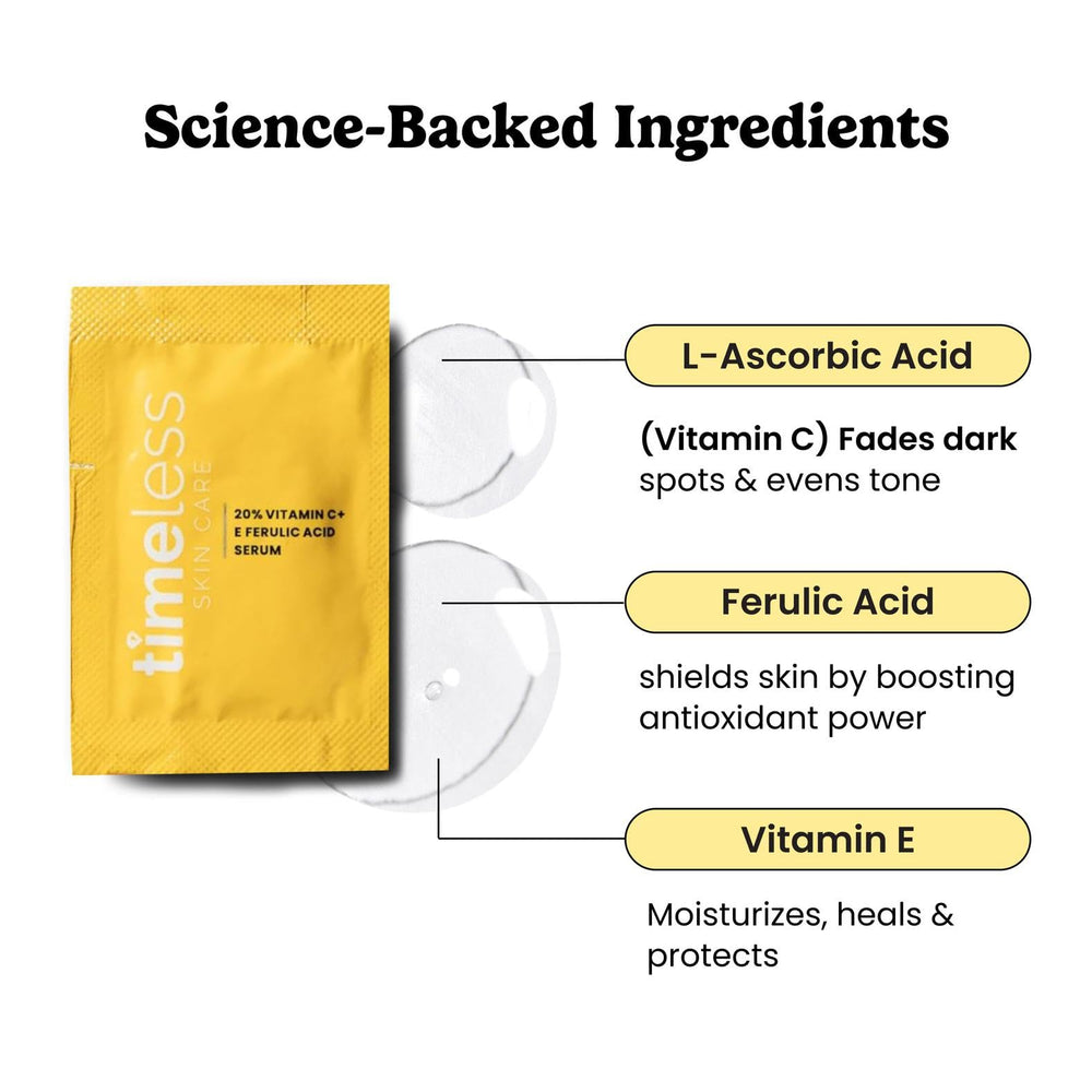 Timeless Skin Care serum applied to the face for even tone and glow