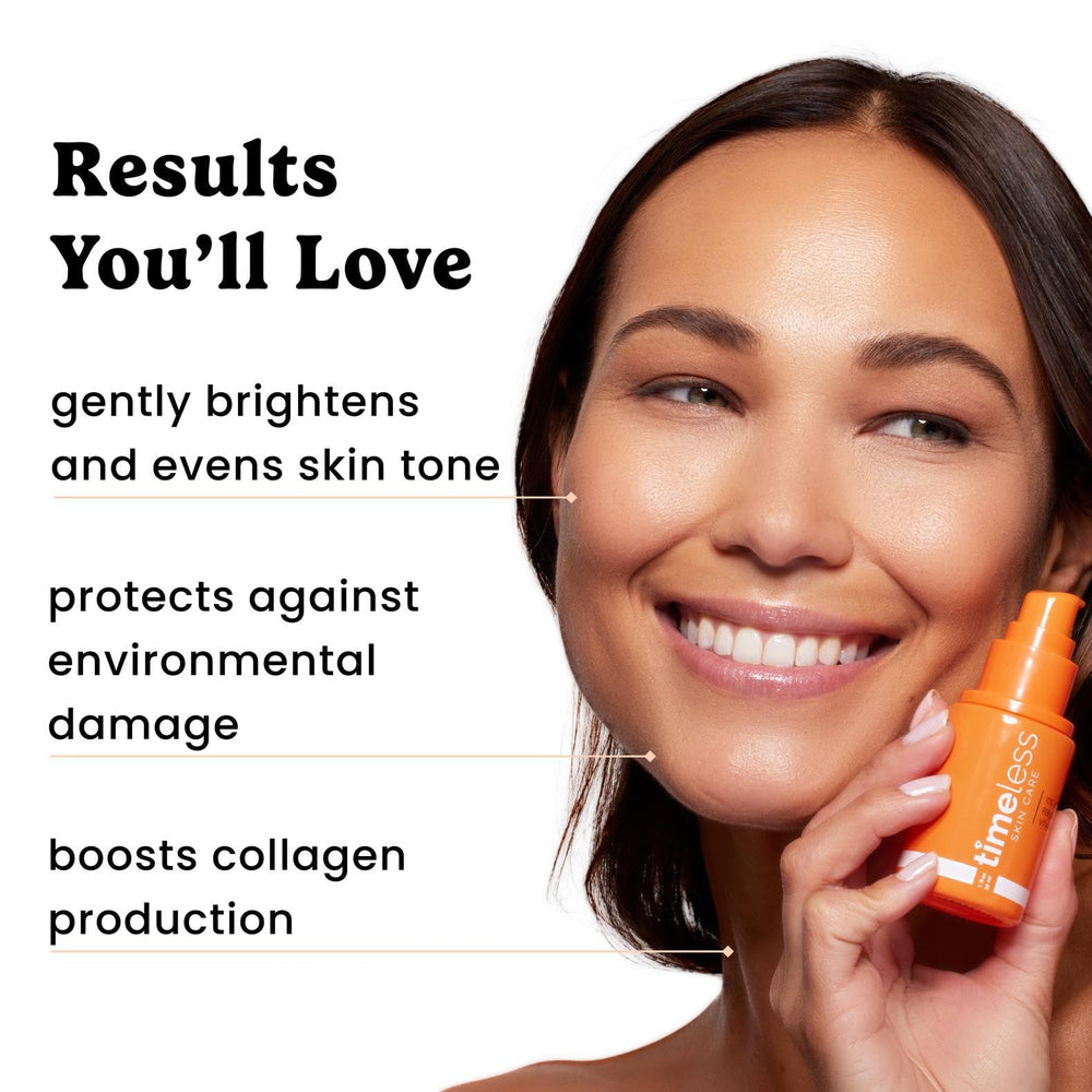 Timeless Skin Care Vitamin C Serum fragrance-free texture shows smooth finish