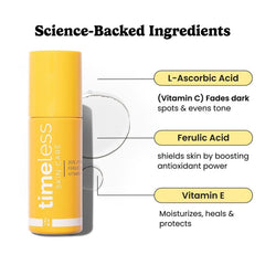 Timeless Skin Care Vitamin C Serum pump dispense enables precise daily application