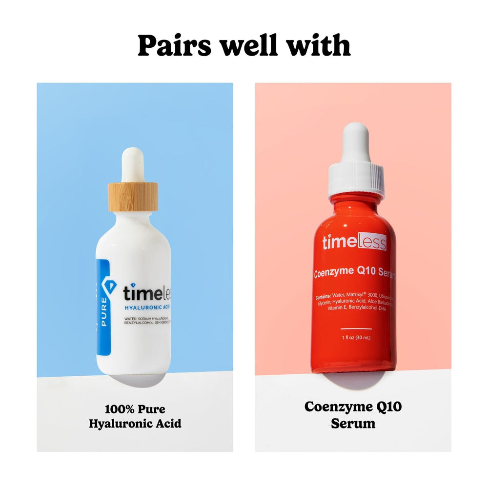 Timeless Skin Care serum used before sunscreen in morning routine