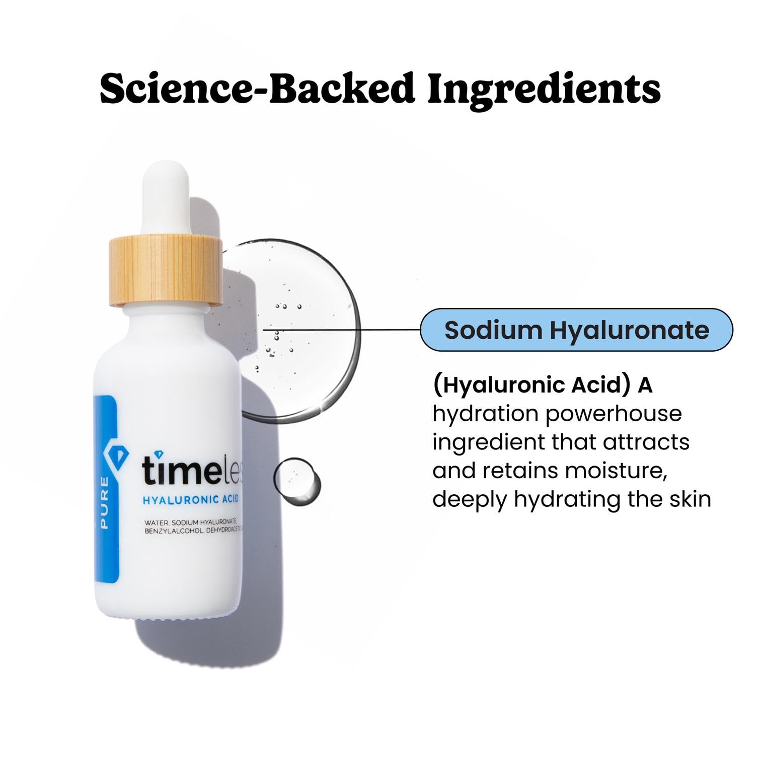 Timeless Skin Care hyaluronic acid serum pump applicator for easy 2-3 pump daily application