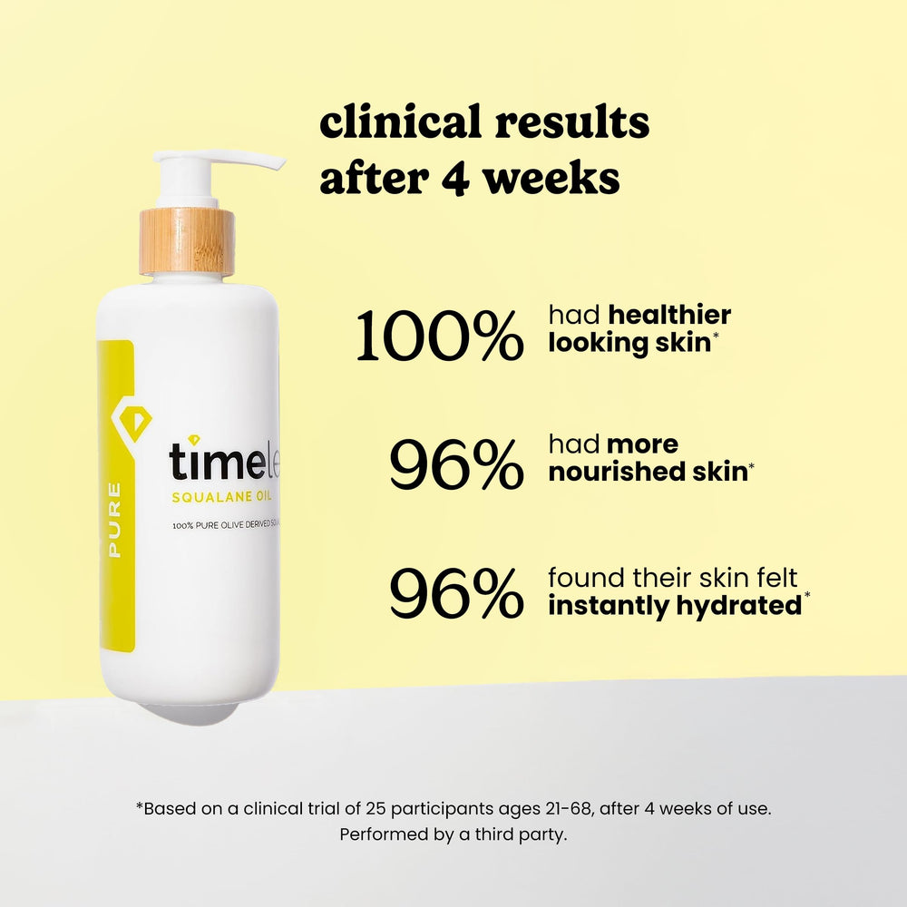 Timeless Squalane Oil fragrance-free label, irritation-free, suitable for sensitive skin.