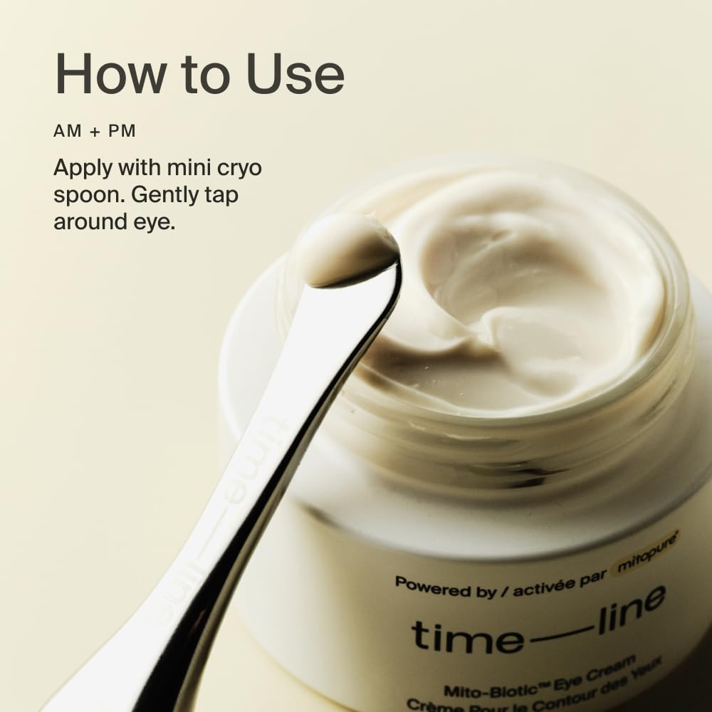 Timeline Eye Cream packaging featuring Mitopure Urolithin A ingredient