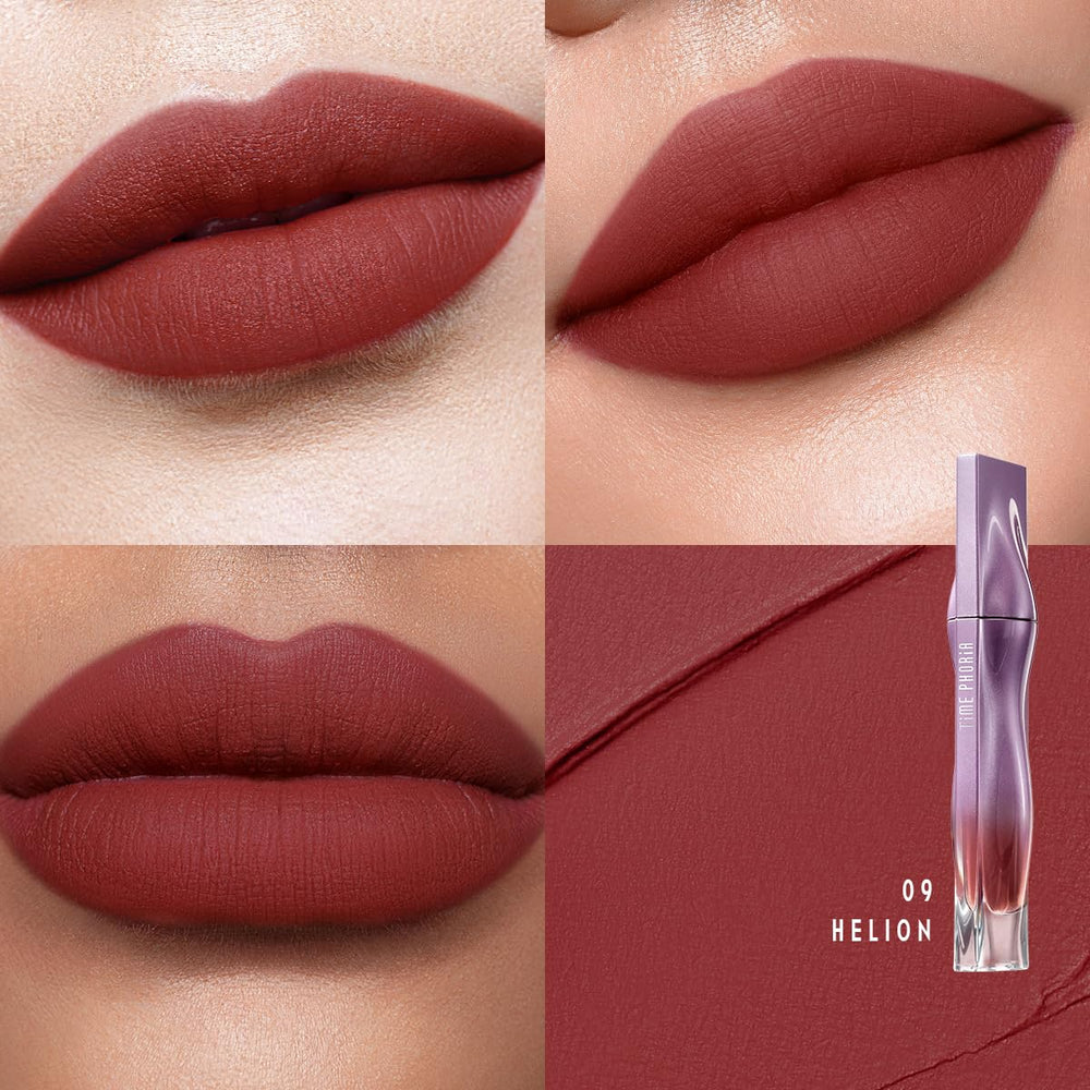 TIMEPHORIA Nebula Velvet Lip Cream swatches reveal rich, long-lasting color payoff