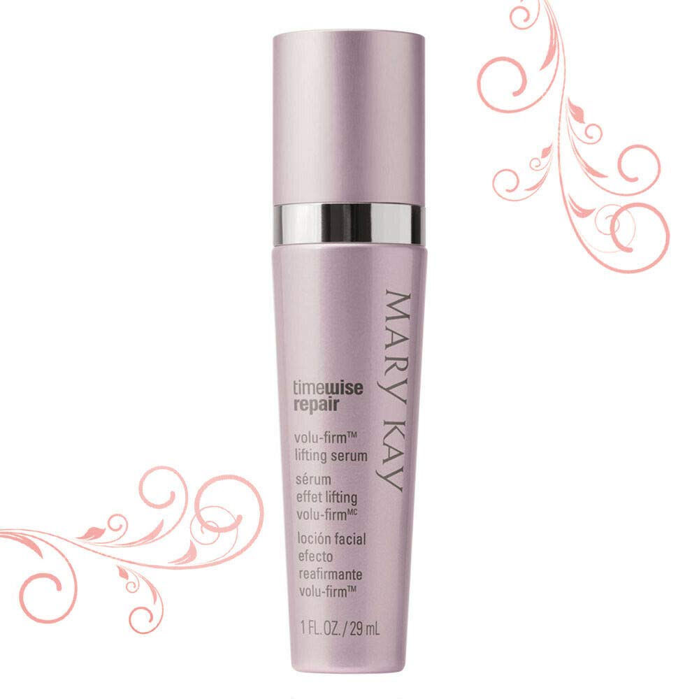 TimeWise Repair Volu-Firm Serum bottle showing lifting and hydrating benefits