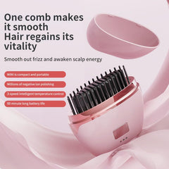 TIMLIFE mini straightener pink control panel highlights adjustable heat for different hair types
