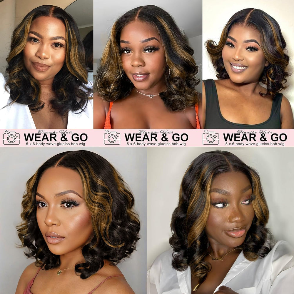 Tinashe Highlight Bob Wig density full for a voluminous look