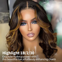 Tinashe Highlight Bob Wig lace front closeup shows natural skin-tone blend