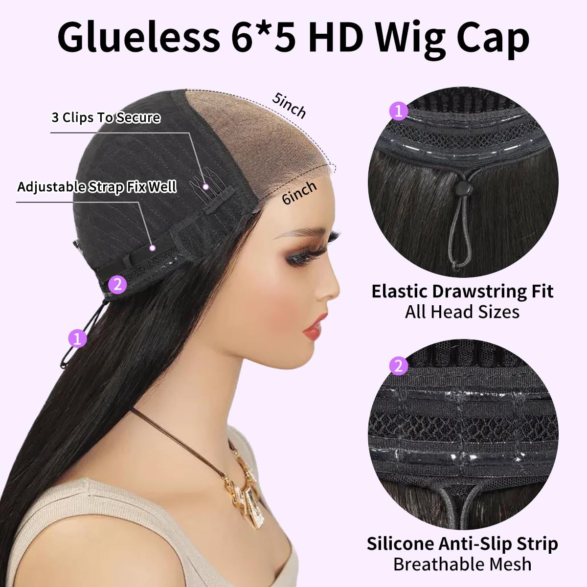 Tinashe natural-black closure wig blends seamlessly with skin tone.