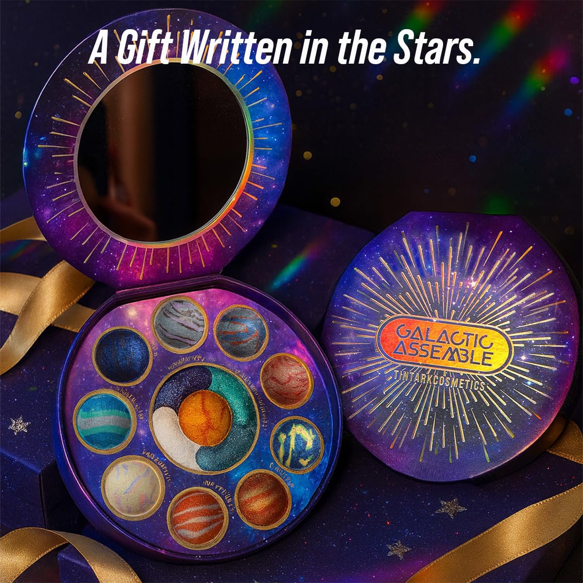 Tintark Galactic Assemble eyeshadow palette Neptune blues for icy drama