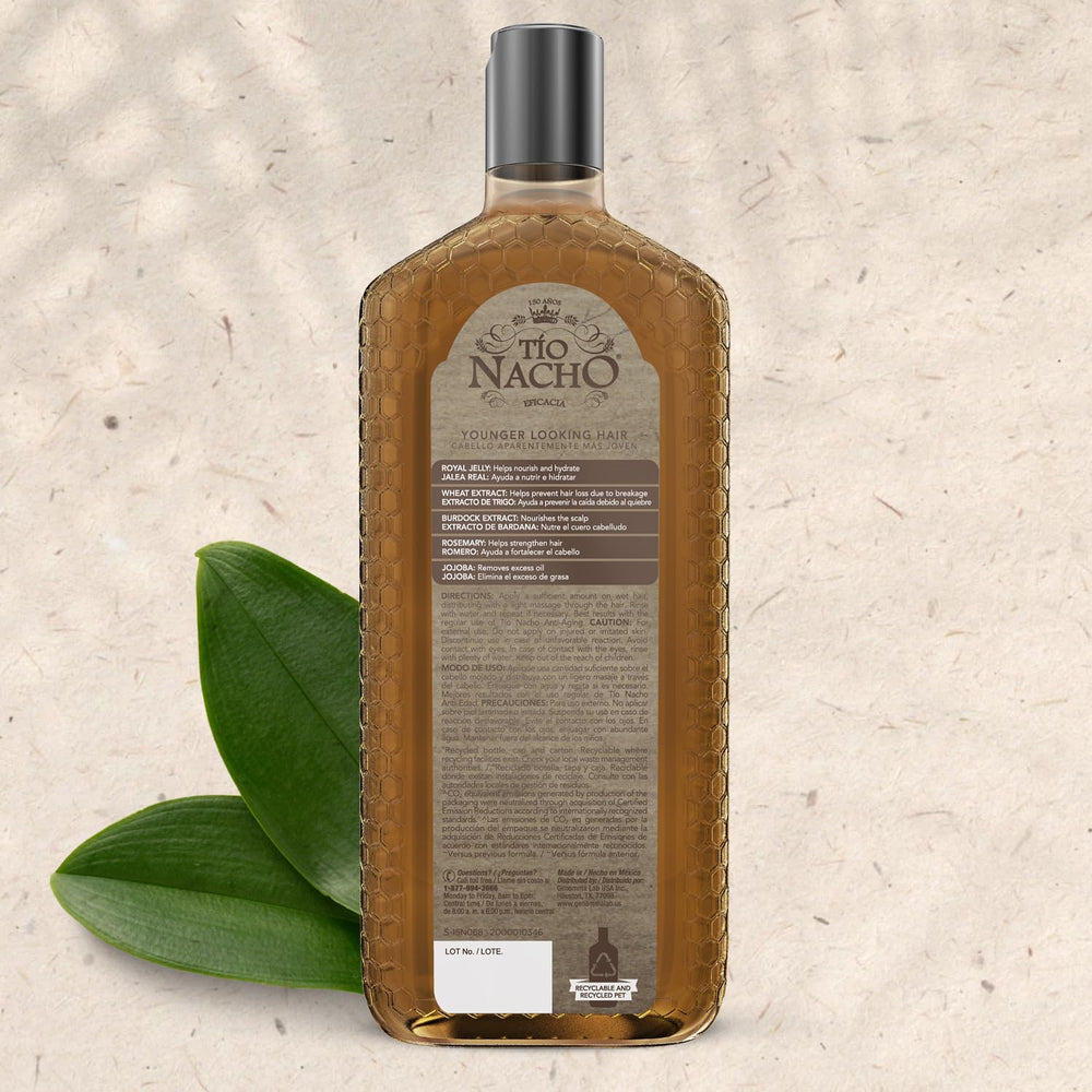 Tio Nacho brand packaging closeup emphasizes premium anti-aging care.