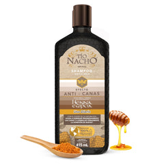 Tio Nacho Anti-Grey bottle shows natural tone progression without harsh dyes.