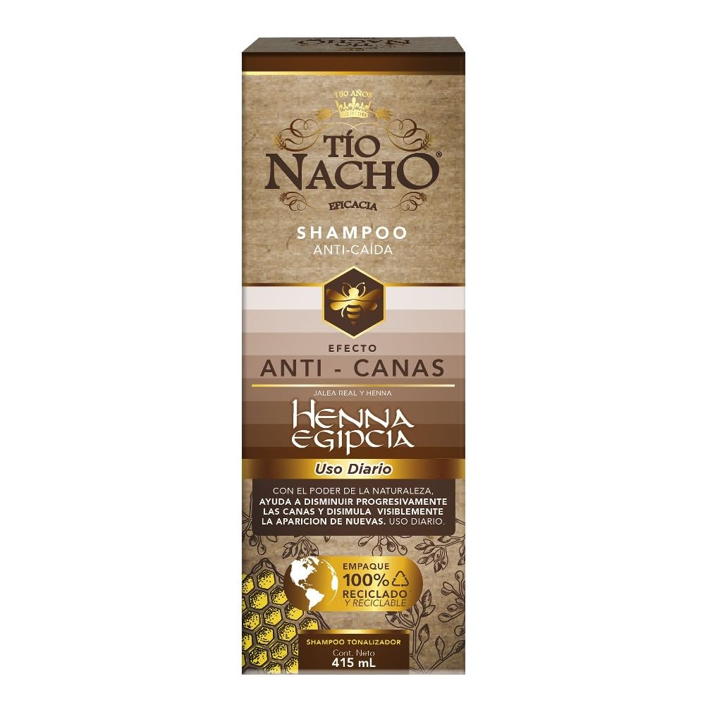 Tio Nacho Royal Jelly ingredient label showcases vitamins and amino acids for healthier-looking hair.