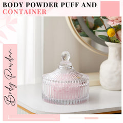 Tioncy glass crystal container front view shows stylish vanity storage