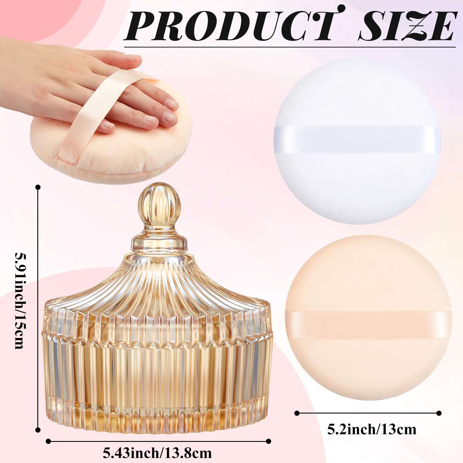 Tioncy powder puff 5-12 diameter ensures soft, even application on the skin.