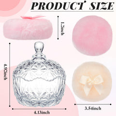Tioncy powder puff with bow detail adds charm.
