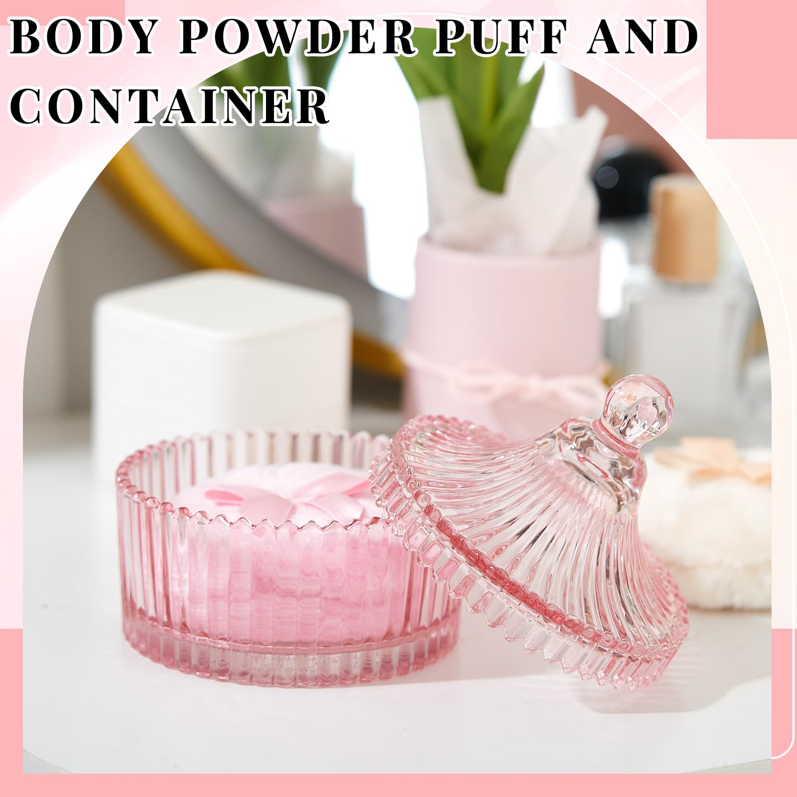 Tioncy puff bow detail adds cute charm during powder application
