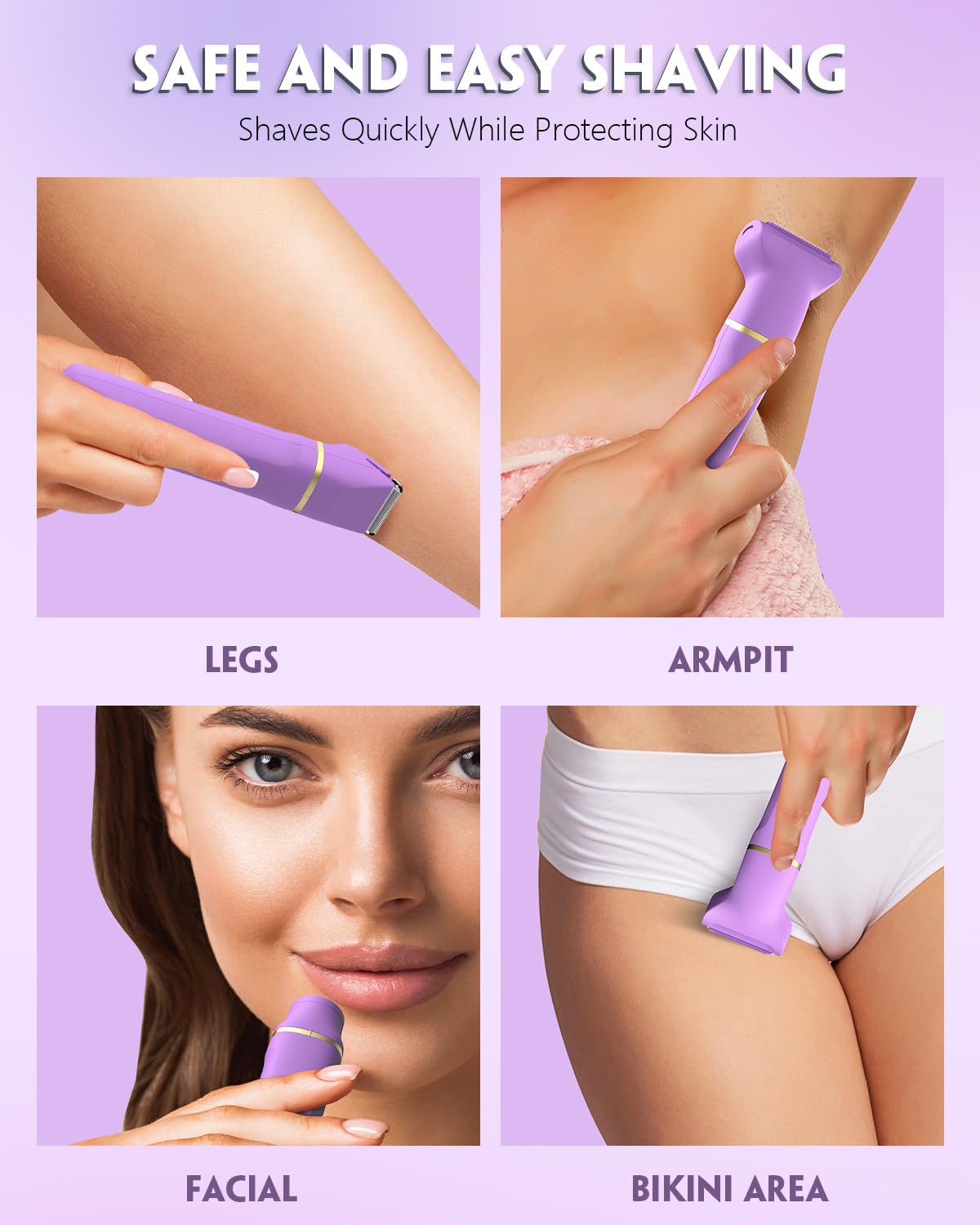 Tiovara Bikini Trimmer battery-powered up to 90 minutes of use after a 1.5-hour charge