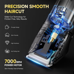 Tiovara trimmer interchangeable blades for precise body and beard grooming.