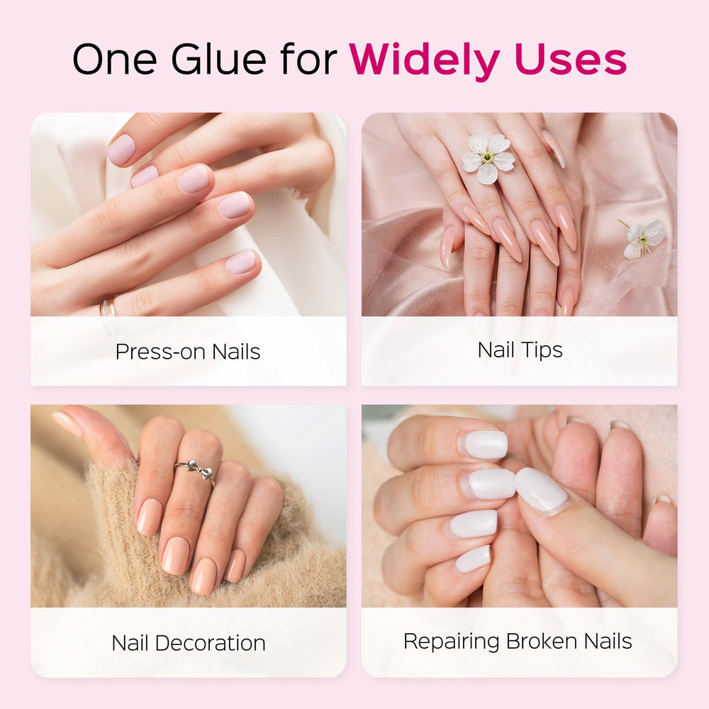 TIPHULAN 7ml nail glue bottle close-up highlights cost-effective multi-use solution.