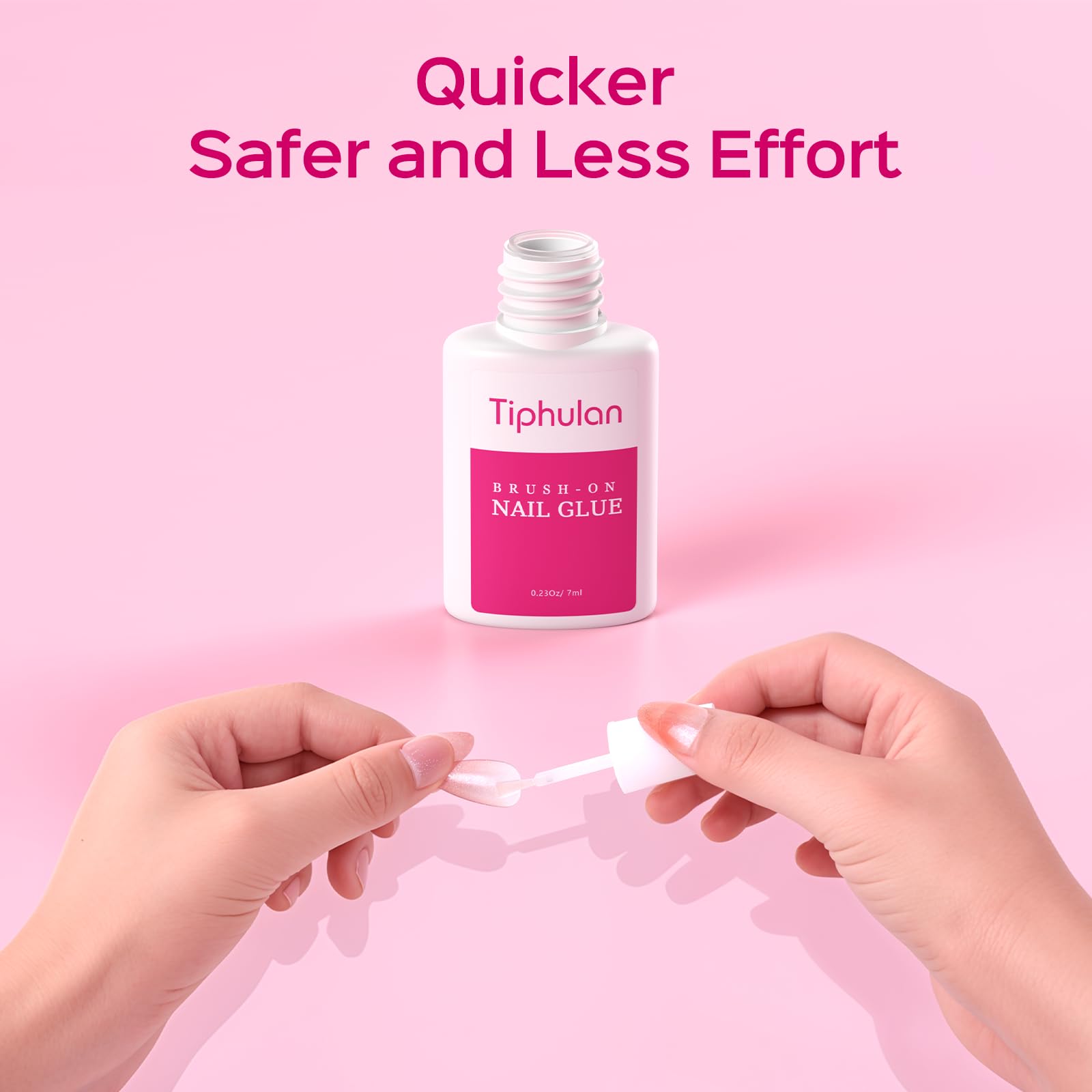 TIPHULAN fast-drying nail glue provides quick bonding for nails.