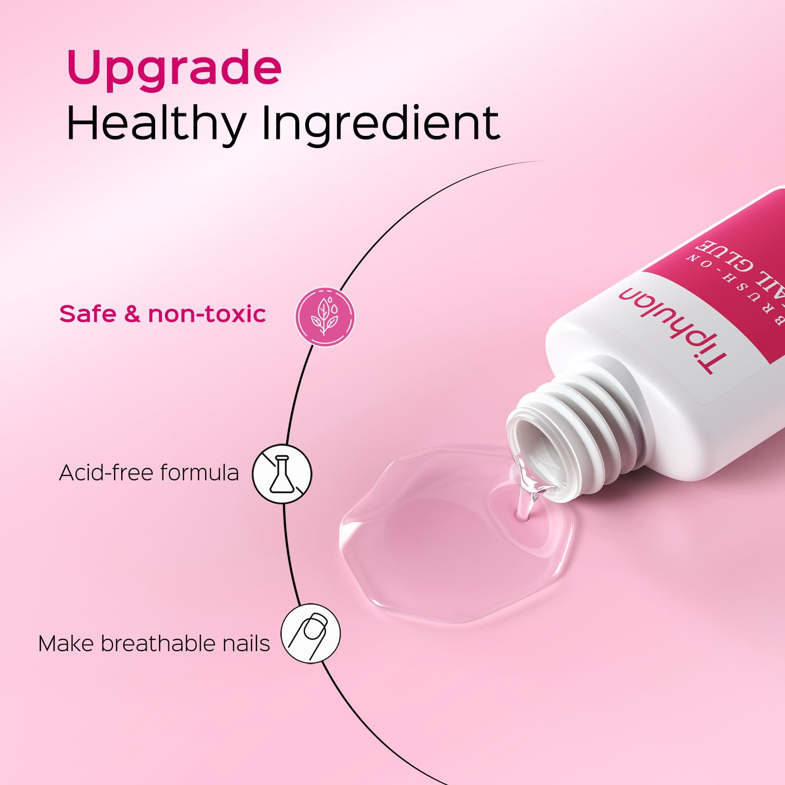 TIPHULAN long-wear nail glue offers 14-30 day wear potential.