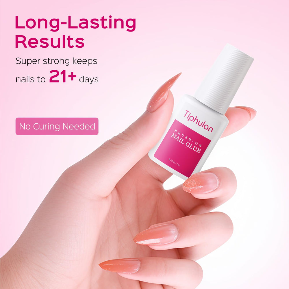 TIPHULAN SGS-certified nail glue with Ethyl Cyanoacrylate emphasizes safety.