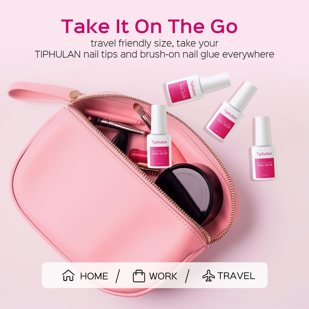 TIPHULAN travel-friendly nail glue case designed for on-the-go manicures.