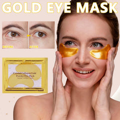 TIRDET 24K gold gel crystal under-eye patches moisturize and refresh tired eyes.