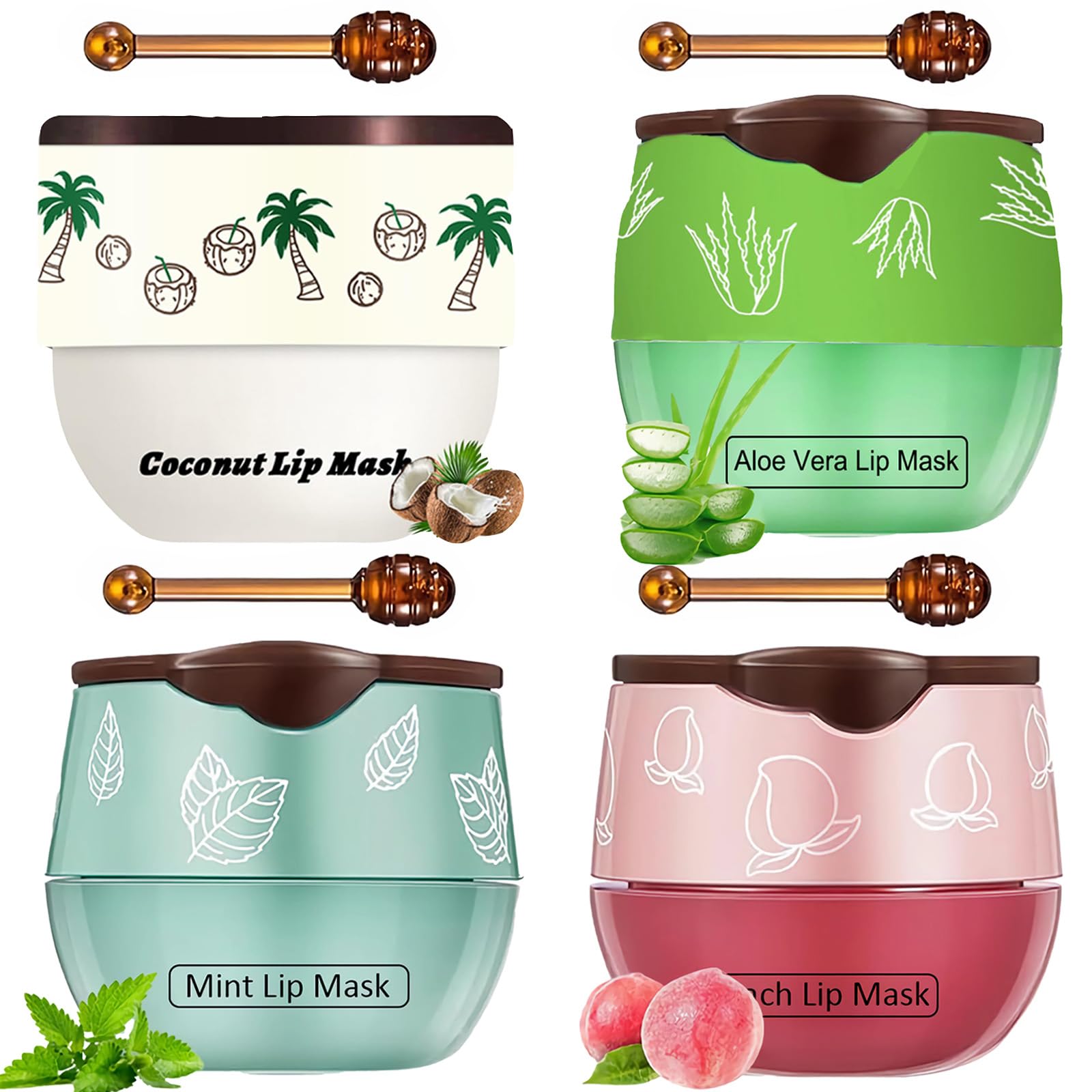 TIRDET bee lip balm honey pot packaging offers mess-free lip care.