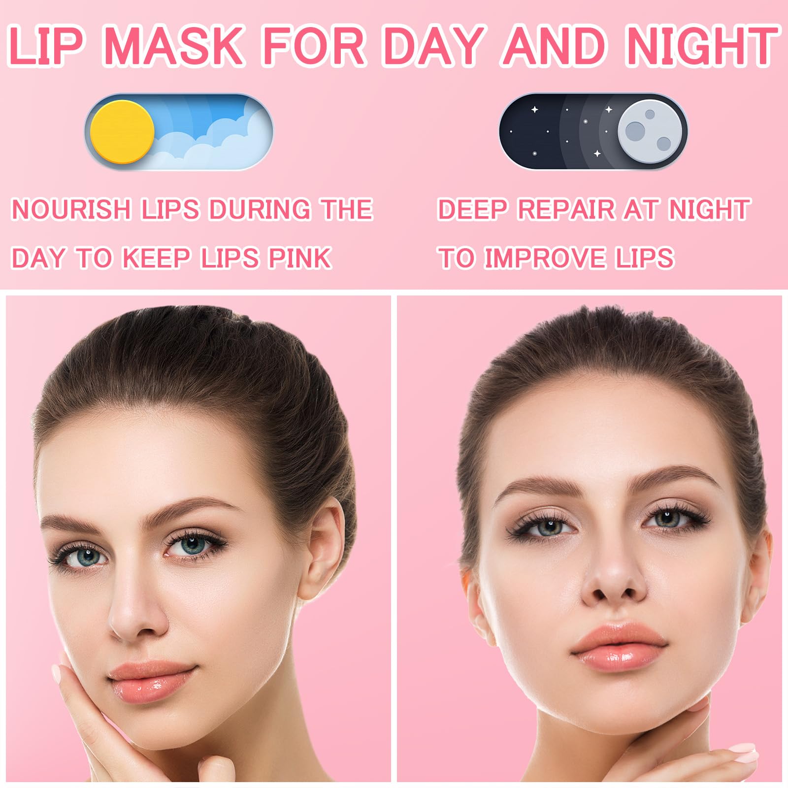 TIRDET lip balm texture image shows lightweight, non-greasy absorption on lips.
