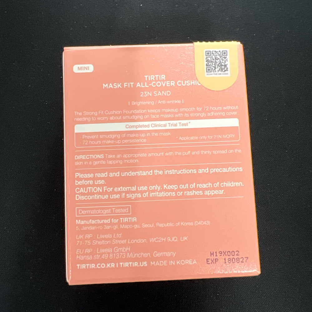 72-hour wear claim illustrated on TIRTIR All Cover Pink Cushion